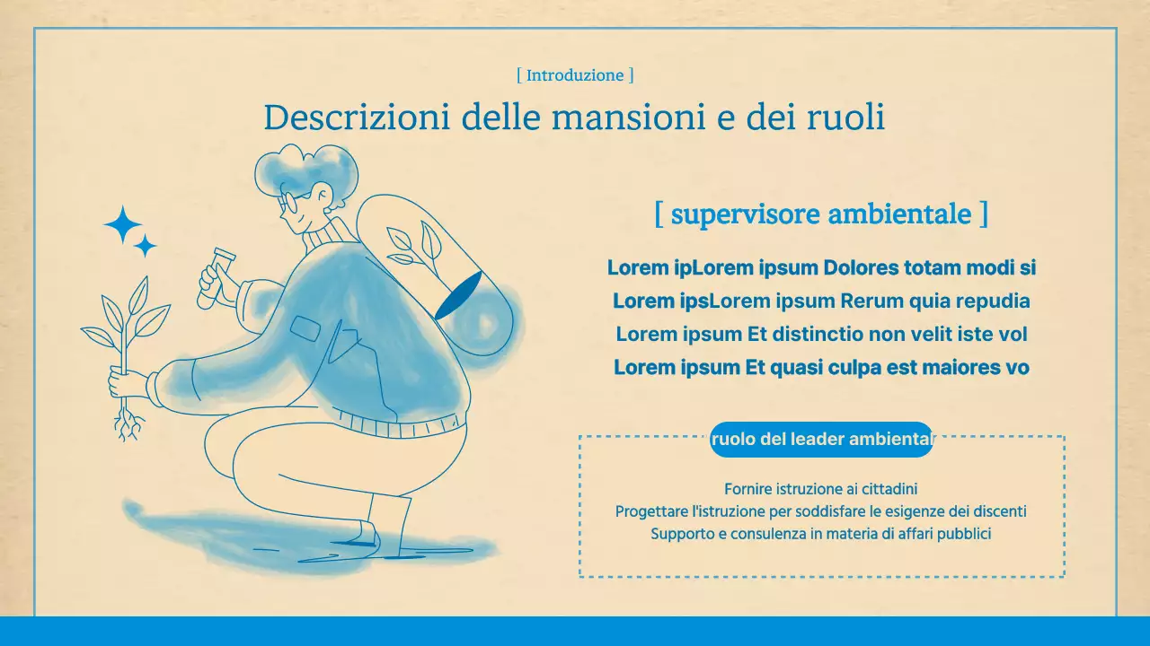 Mappatori ambientali puliti, blu e marroni