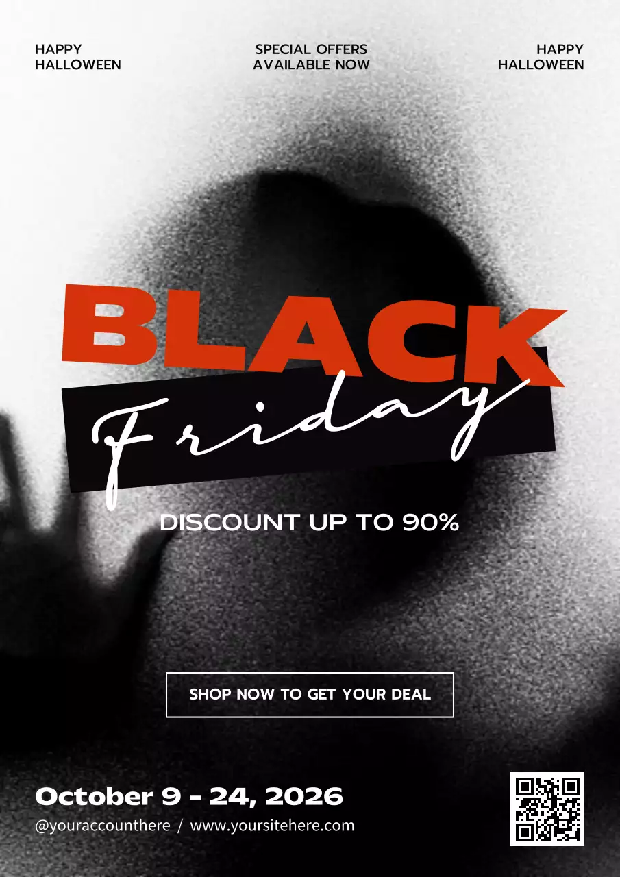 Black Trendy Sale Promotion Poster