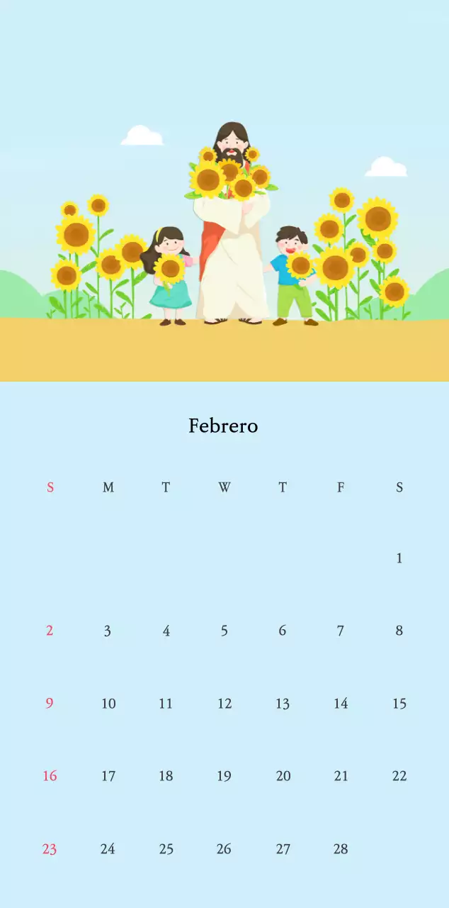 Colores cálidosIglesias con simpáticas ilustraciones