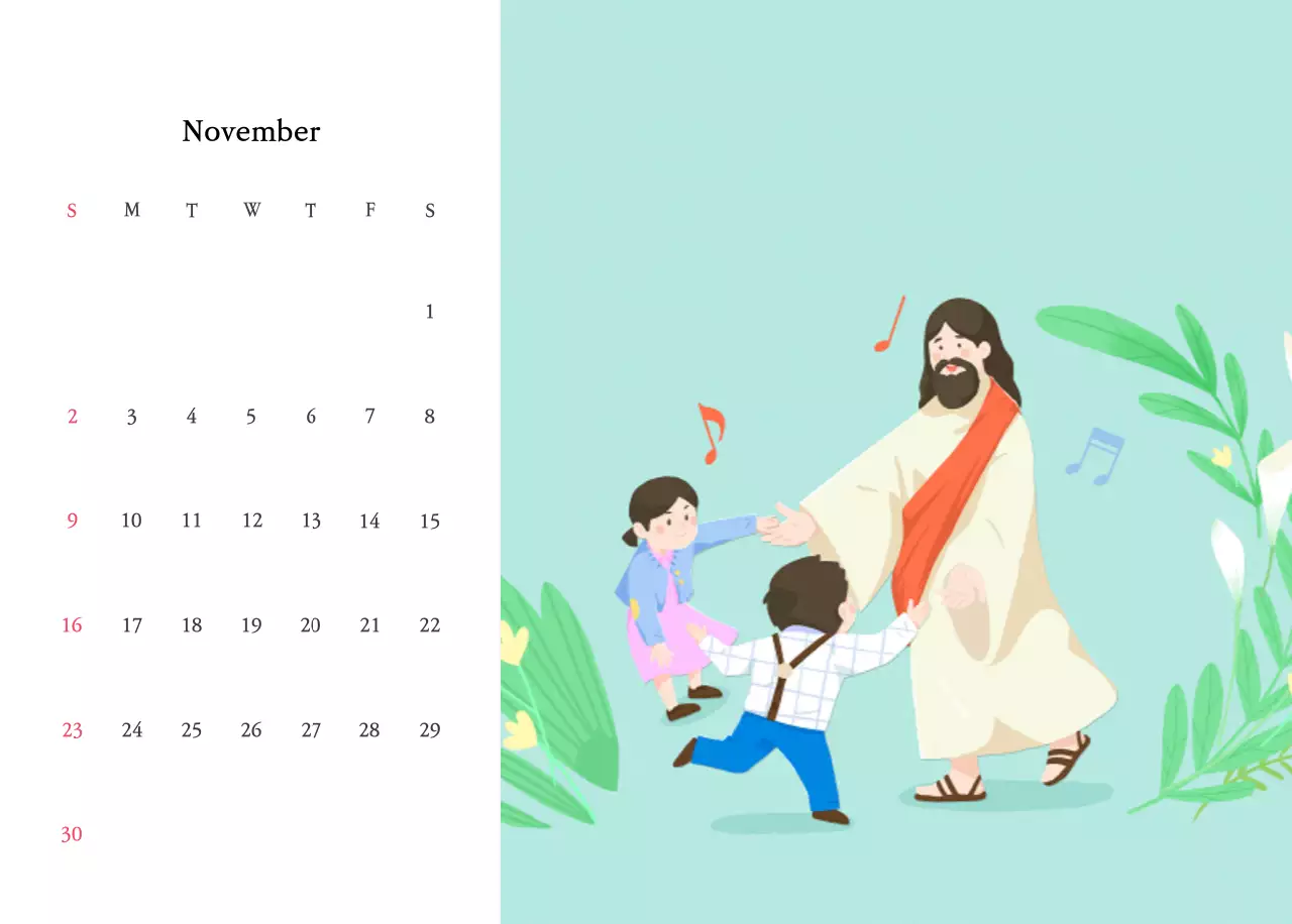 Warme kleurenKerken met schattige illustraties