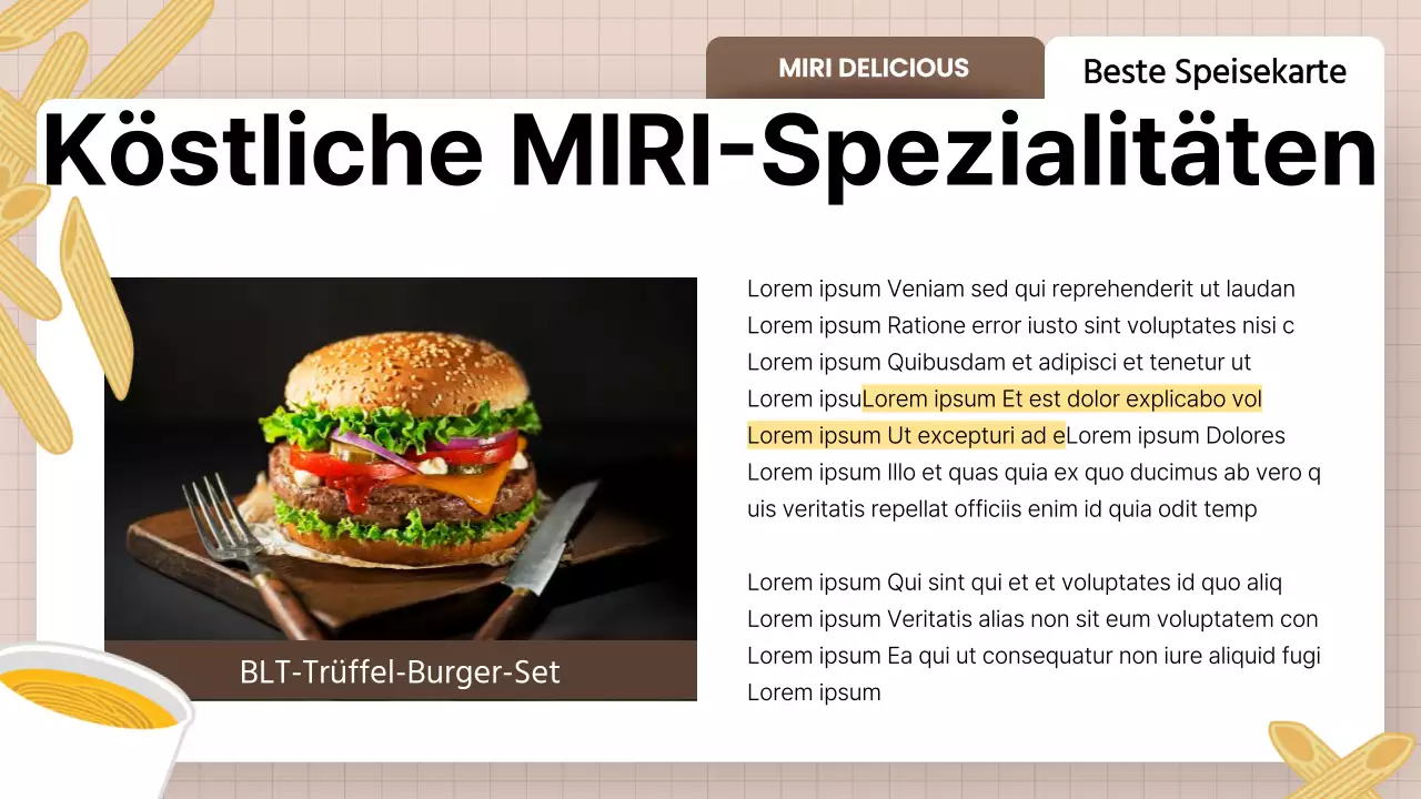 Förderung von gelben sauberen Restaurantprodukten