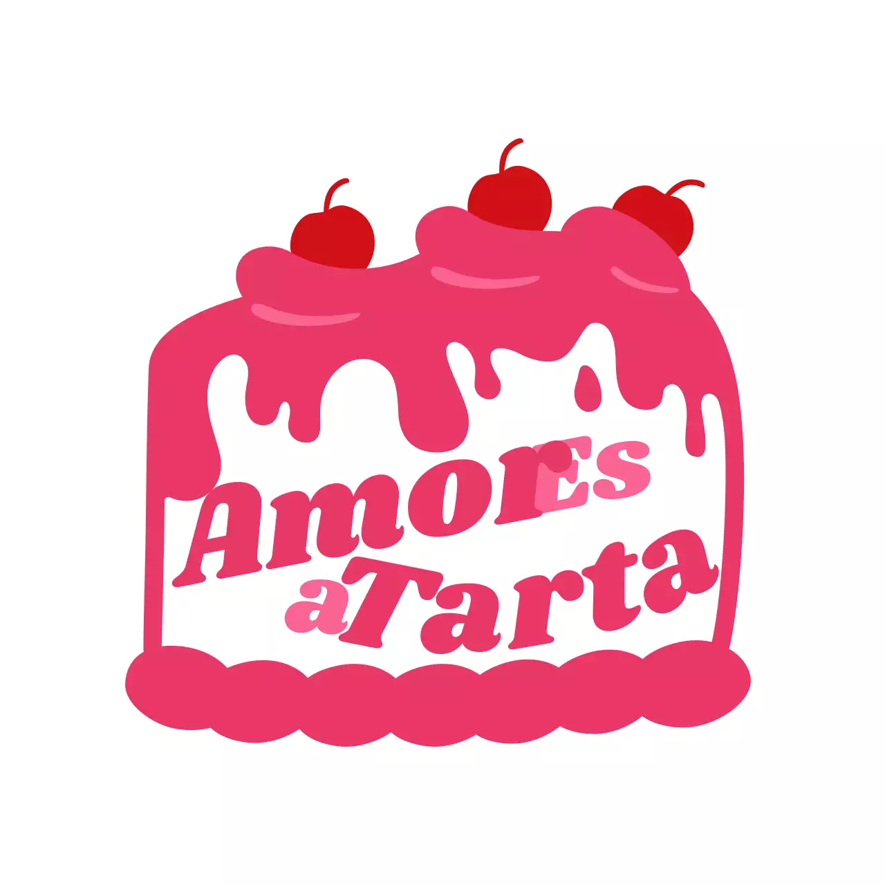 Preciosa fiambrera con el logotipo de un pastel con un toque kitsch