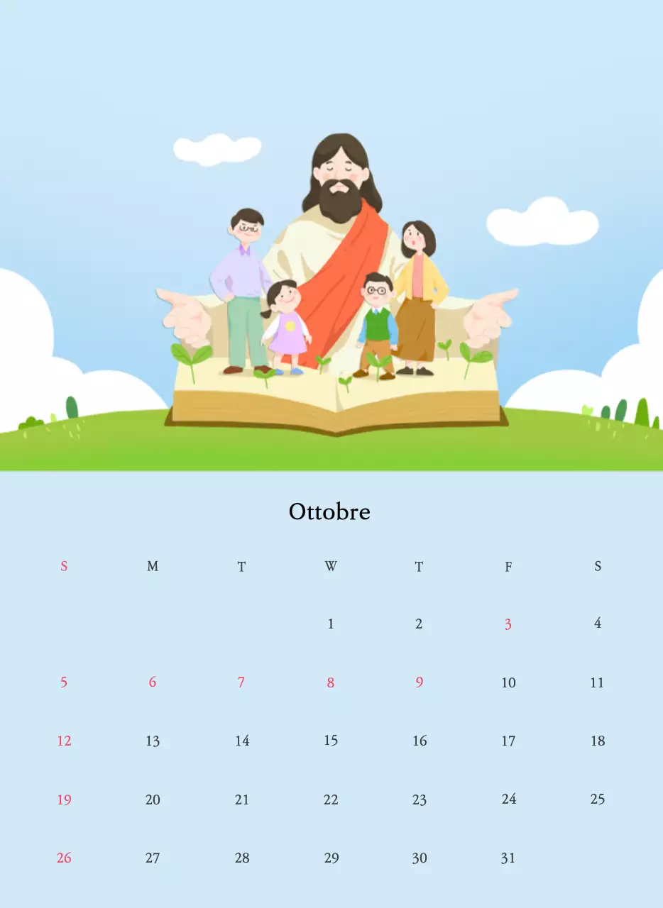 Colori caldiChiese con simpatiche illustrazioni