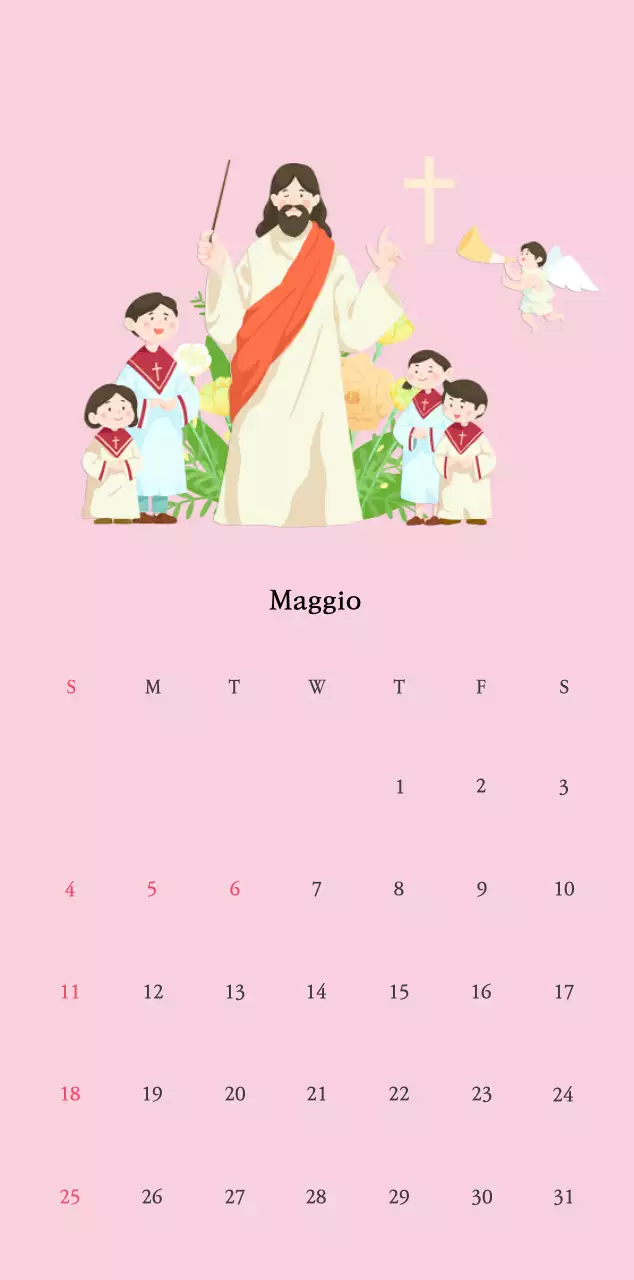 Colori caldiChiese con simpatiche illustrazioni