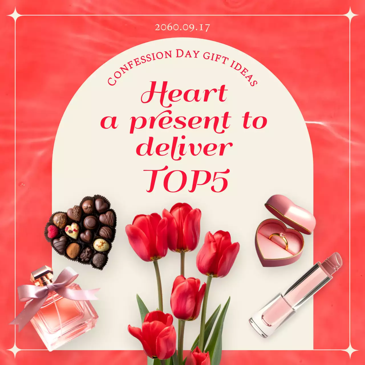 Red Elegant Gift Promotion Social Media Post