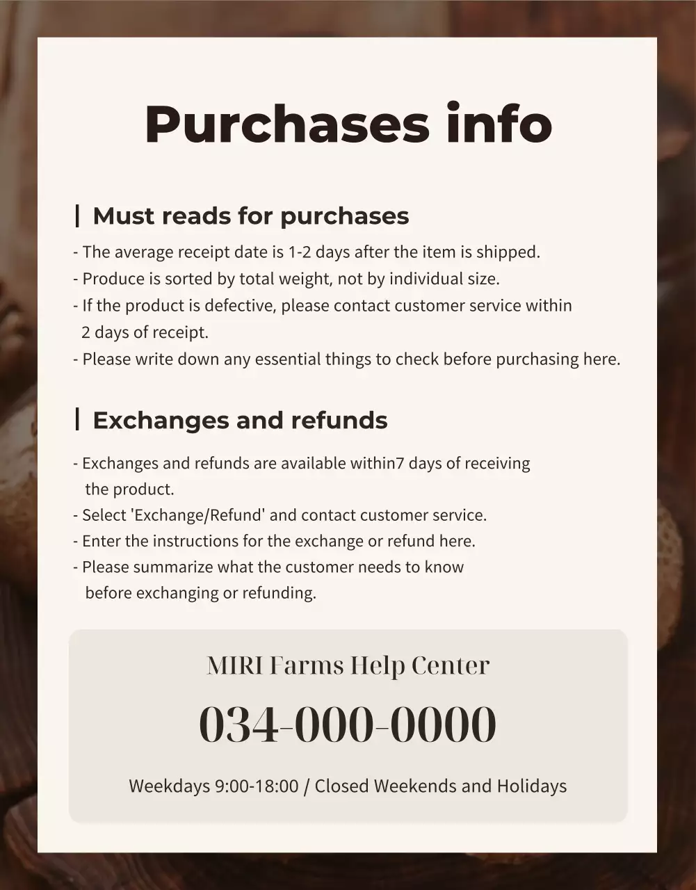 Brown Rustic Mushrooms Advertisement Poster