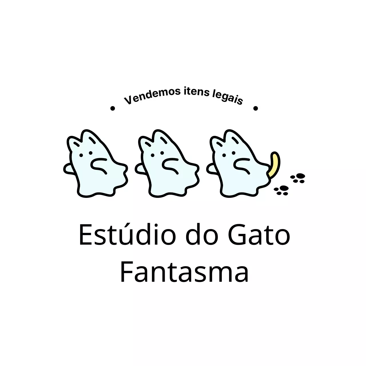 Caixa bento com personagem de gato fantasma