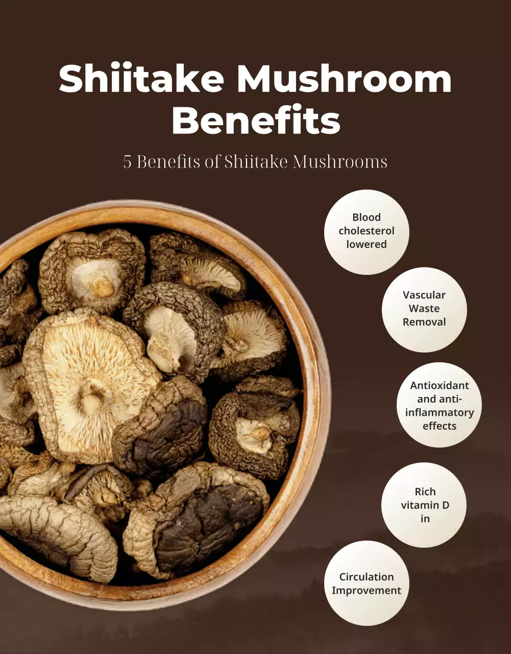 Brown Rustic Mushrooms Advertisement Poster