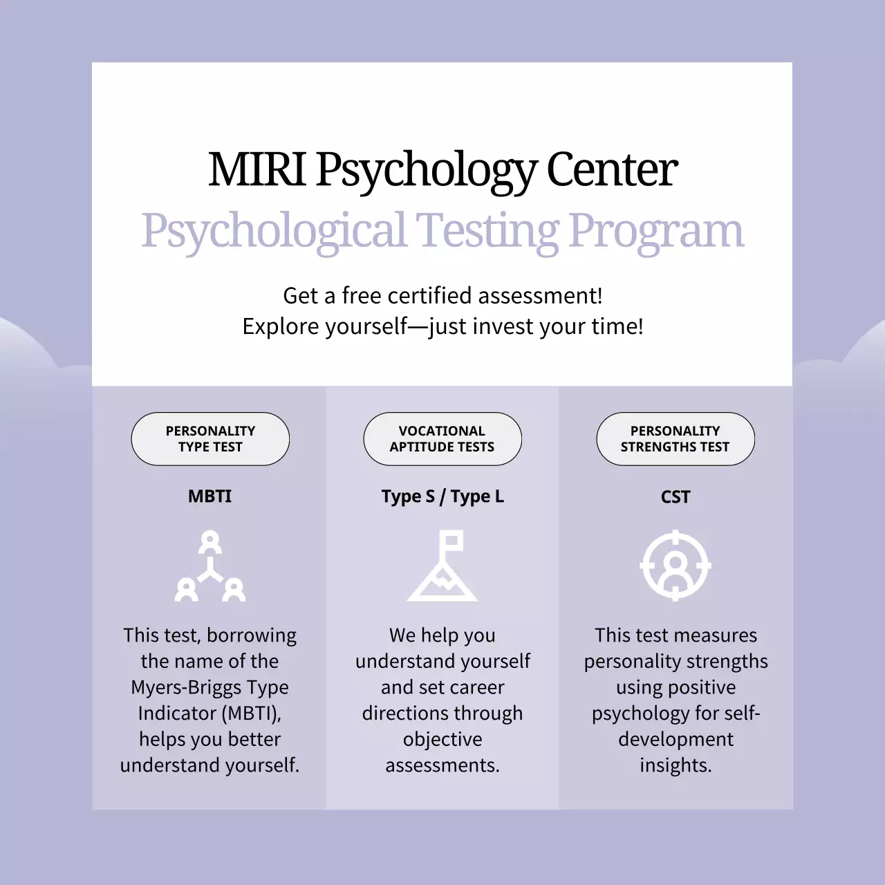 Purple Minimal Counseling Promotion Instagram Carousel