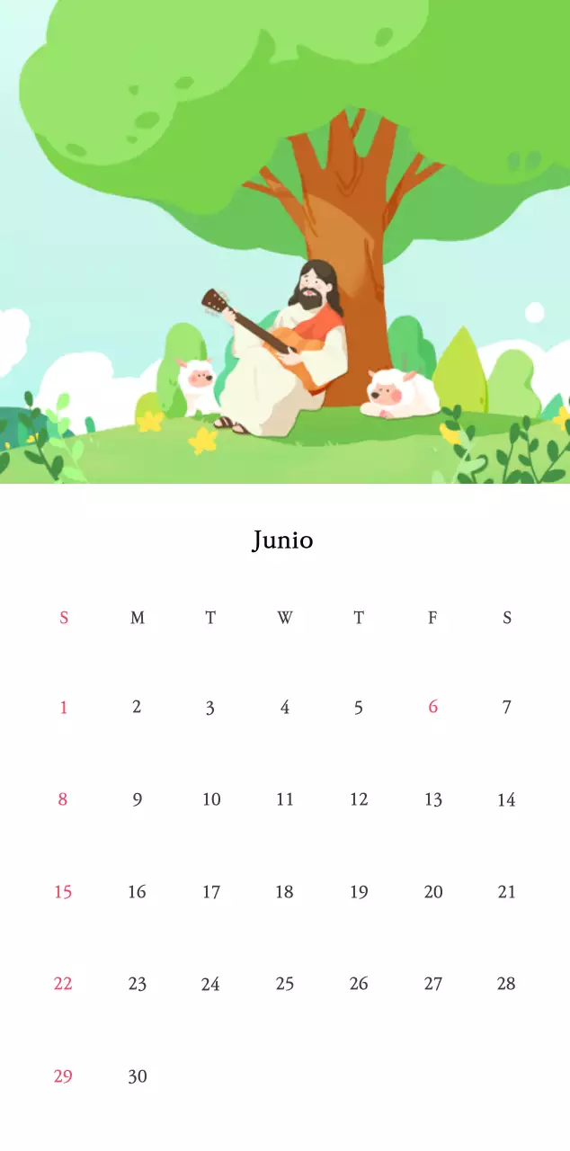 Colores cálidosIglesias con simpáticas ilustraciones