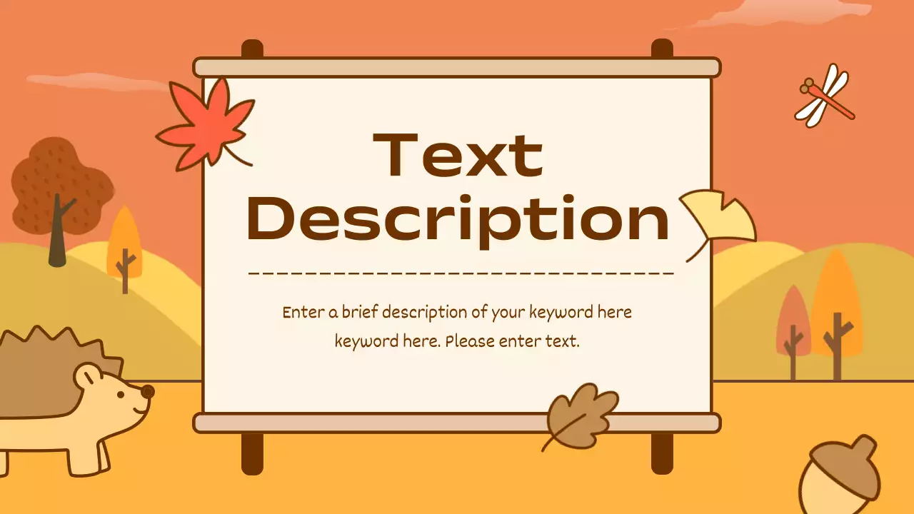 오렌지 귀여운 가을 프리젠테이션