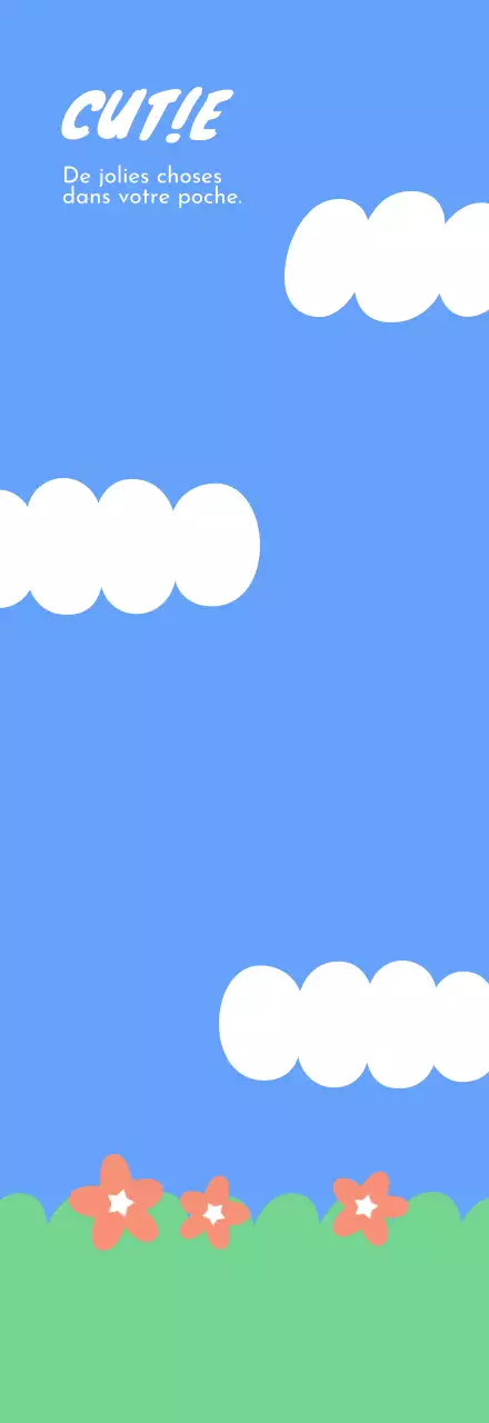 Mignon petit accessoire long papier peint en bleu