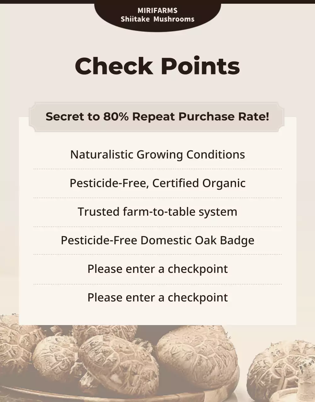 Brown Rustic Mushrooms Advertisement Poster