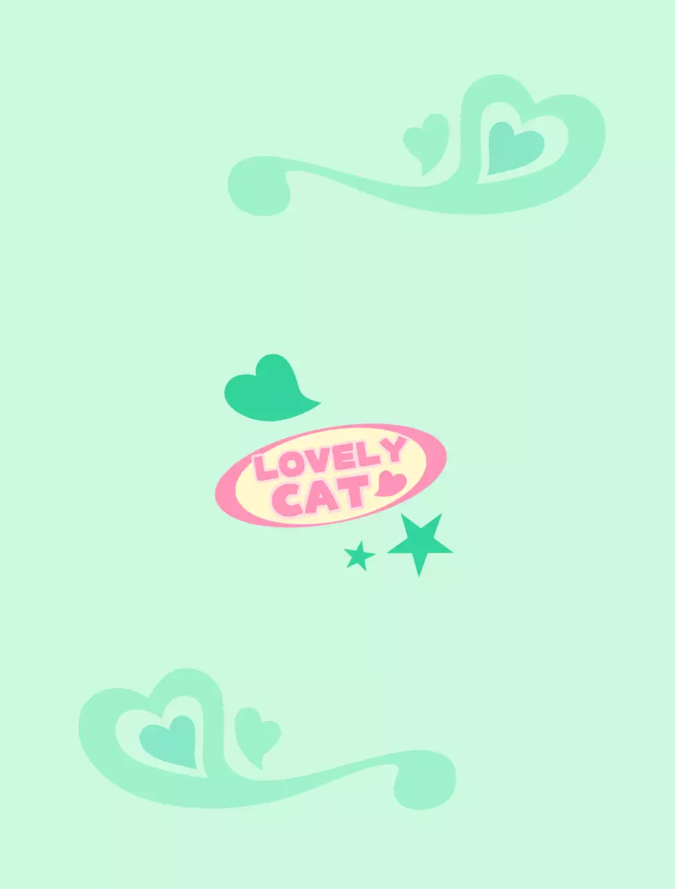 Pastellfarbene, kitschige Requisiten-Tapete