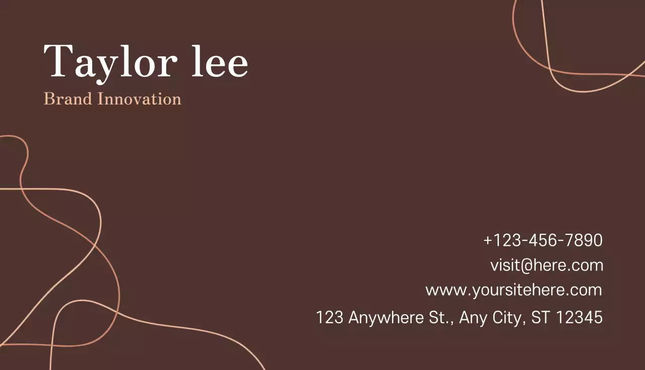 Brown Minimalist Business Card