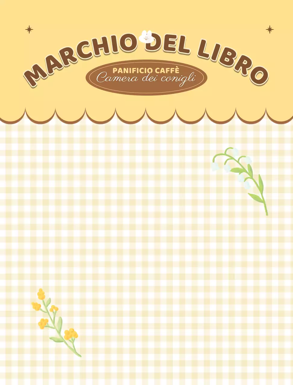 Graziosa illustrazione a matita colorata di un segnalibro per panetteria