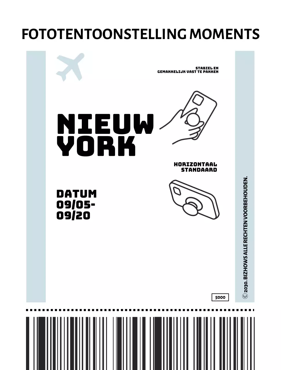 SmartTalk verpakkingsbehang in de vorm van een simpel vliegticket