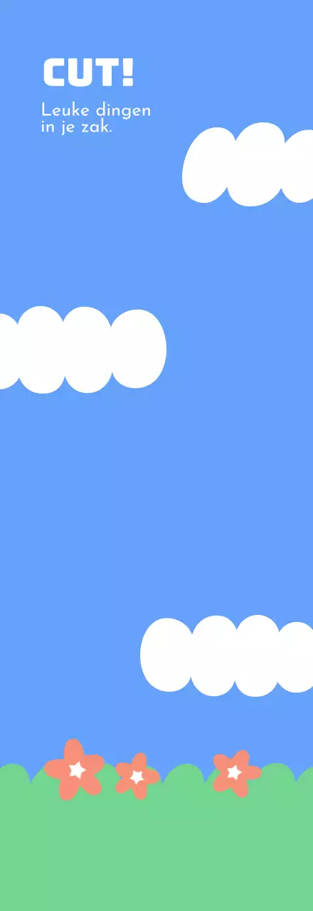 Schattig lang behang in blauw