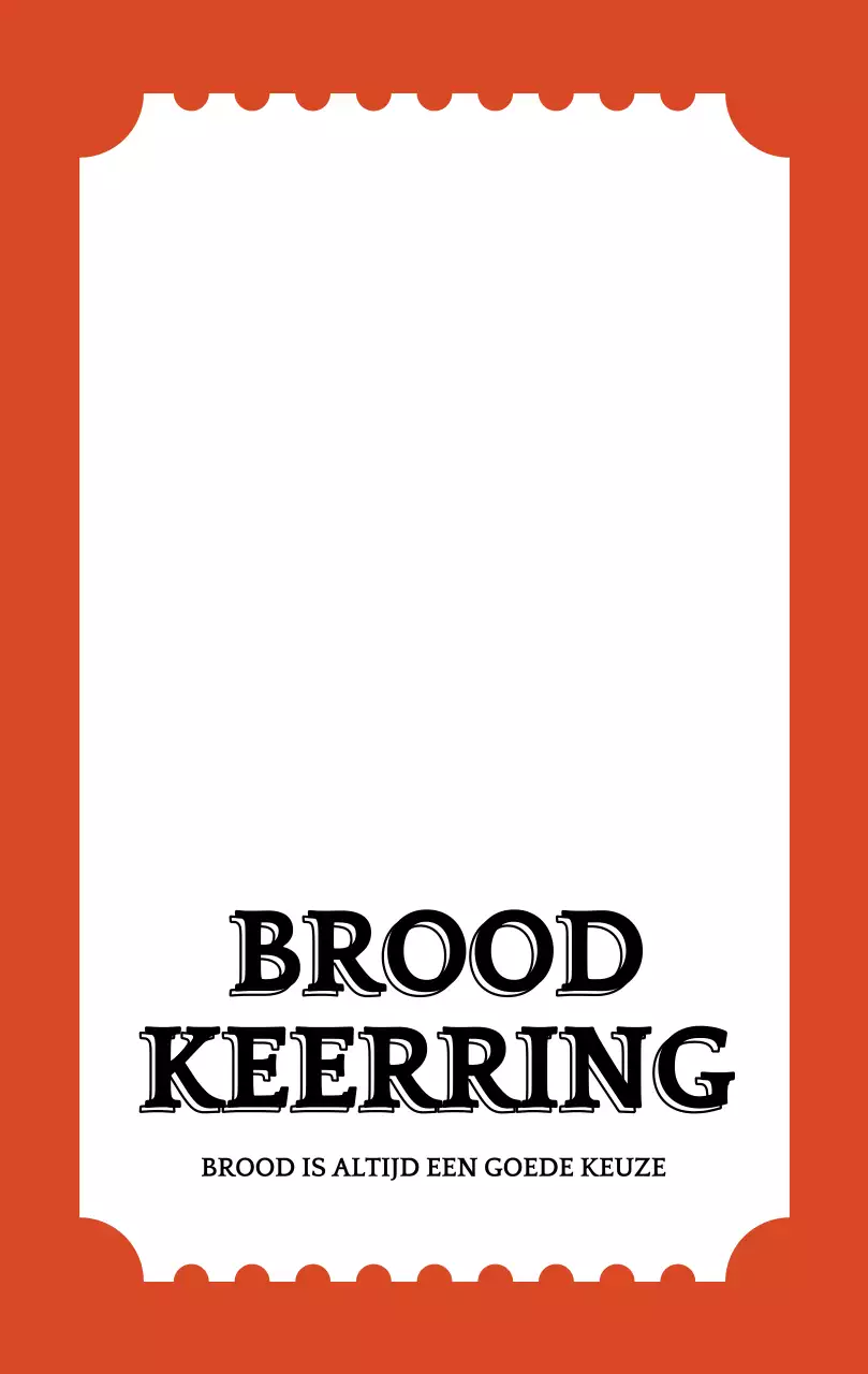 Bakkerij Ticket Sleutelhanger Merchandise Behang