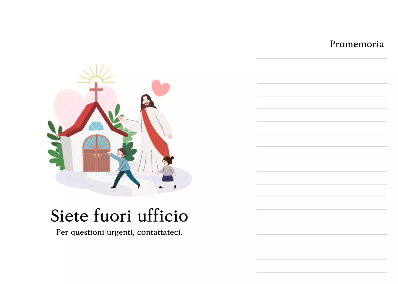 Colori caldiChiese con simpatiche illustrazioni