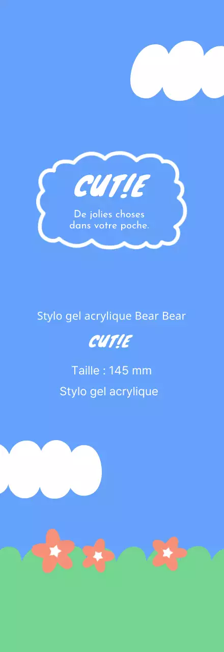 Mignon petit accessoire long papier peint en bleu