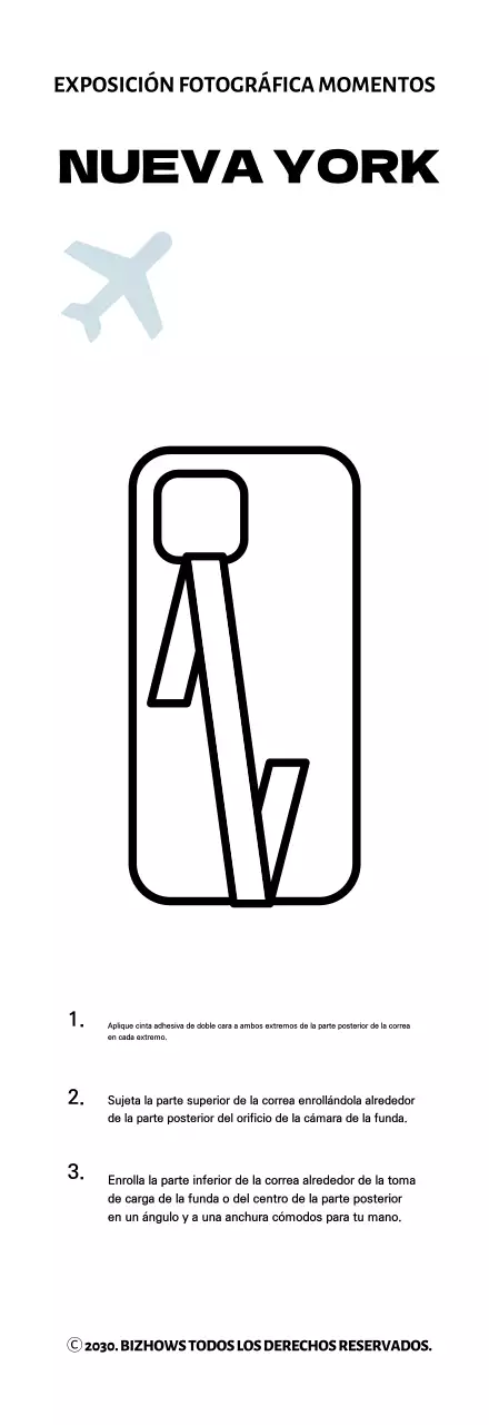 Fondo de pantalla PhoneStrap con forma de billete de avión sencillo