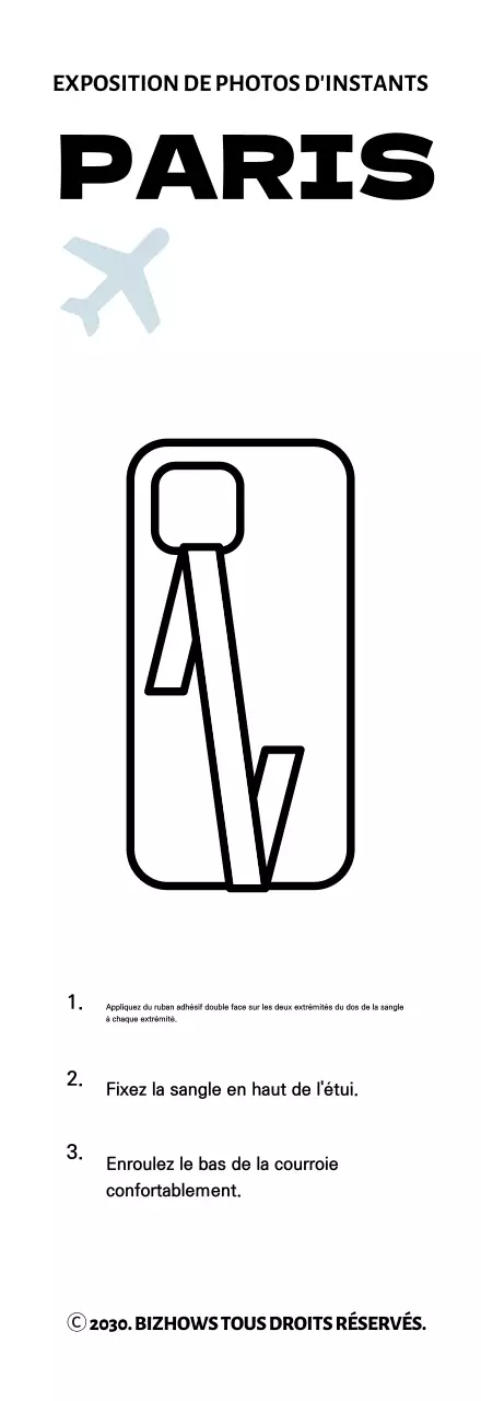 Papier peint d'emballage PhoneStrap en forme de billet d'avion simple