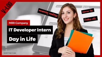 Red Modern Internship Vlog YouTube Thumbnail