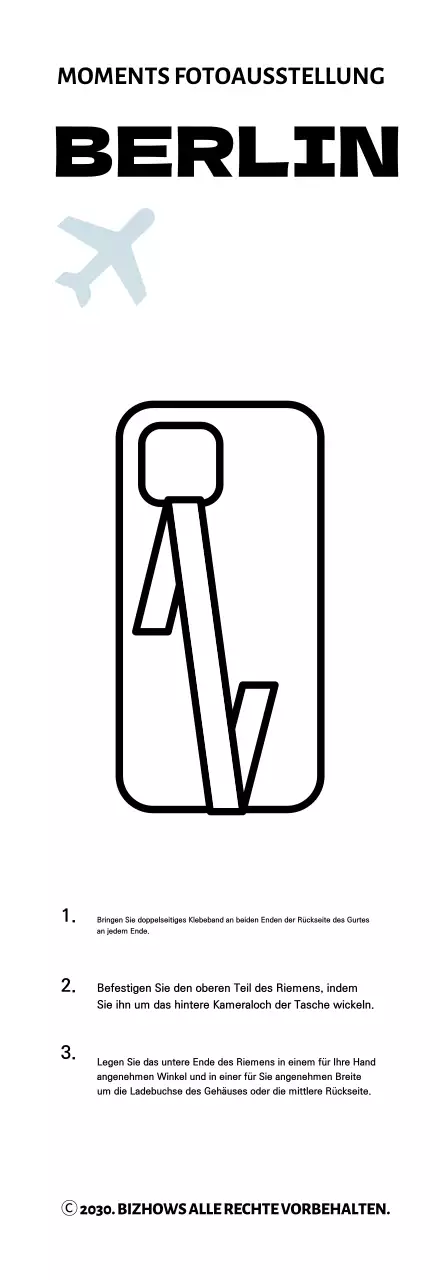 Einfache Flugticket geformt PhoneStrap Verpackung Tapete