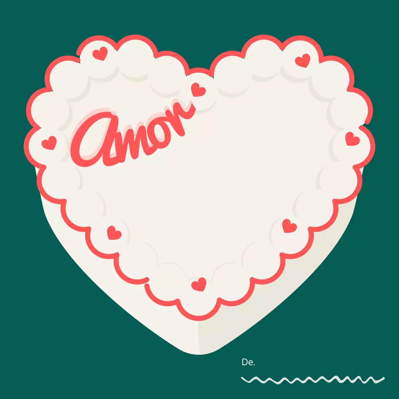 Bonito bloc de notas para tartas en verde