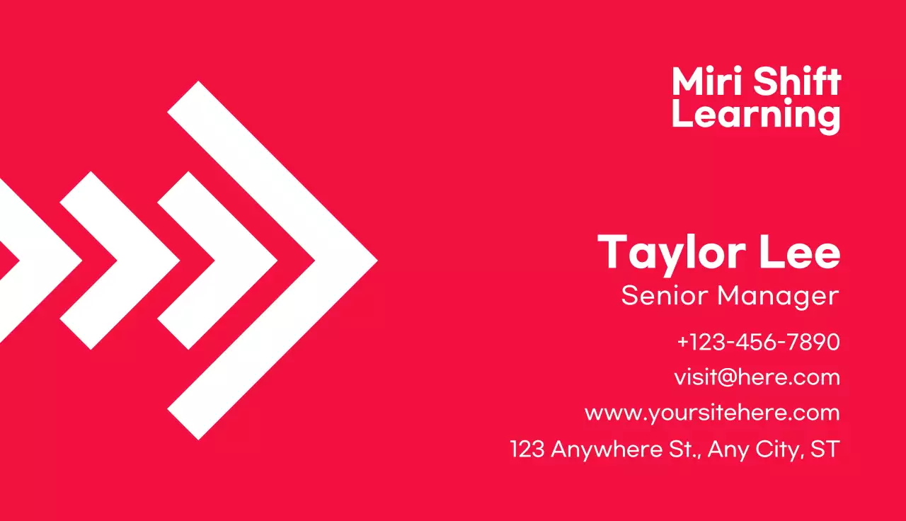 Red Modern Business Card