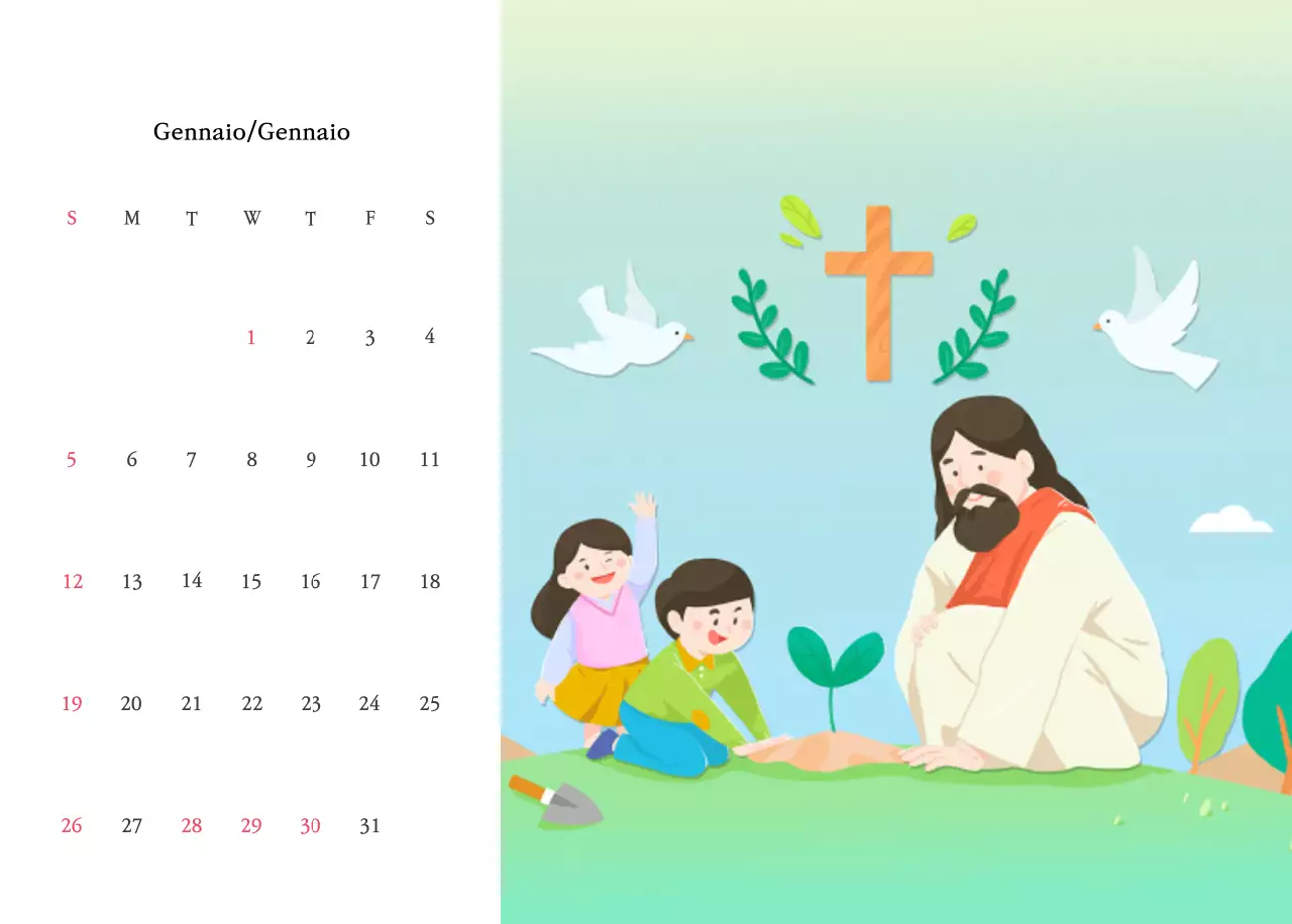 Colori caldiChiese con simpatiche illustrazioni