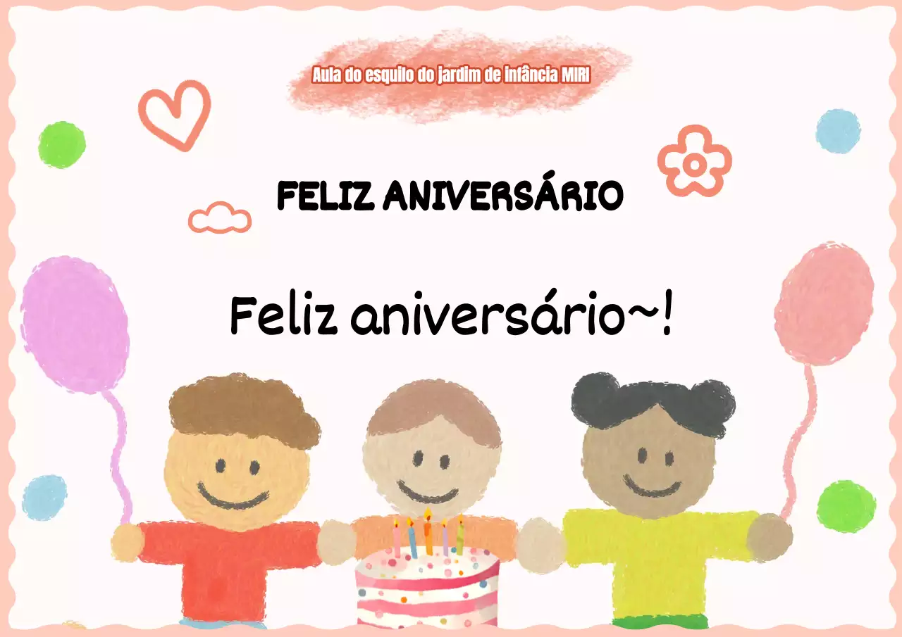 Feliz aniversário em cor-de-rosa