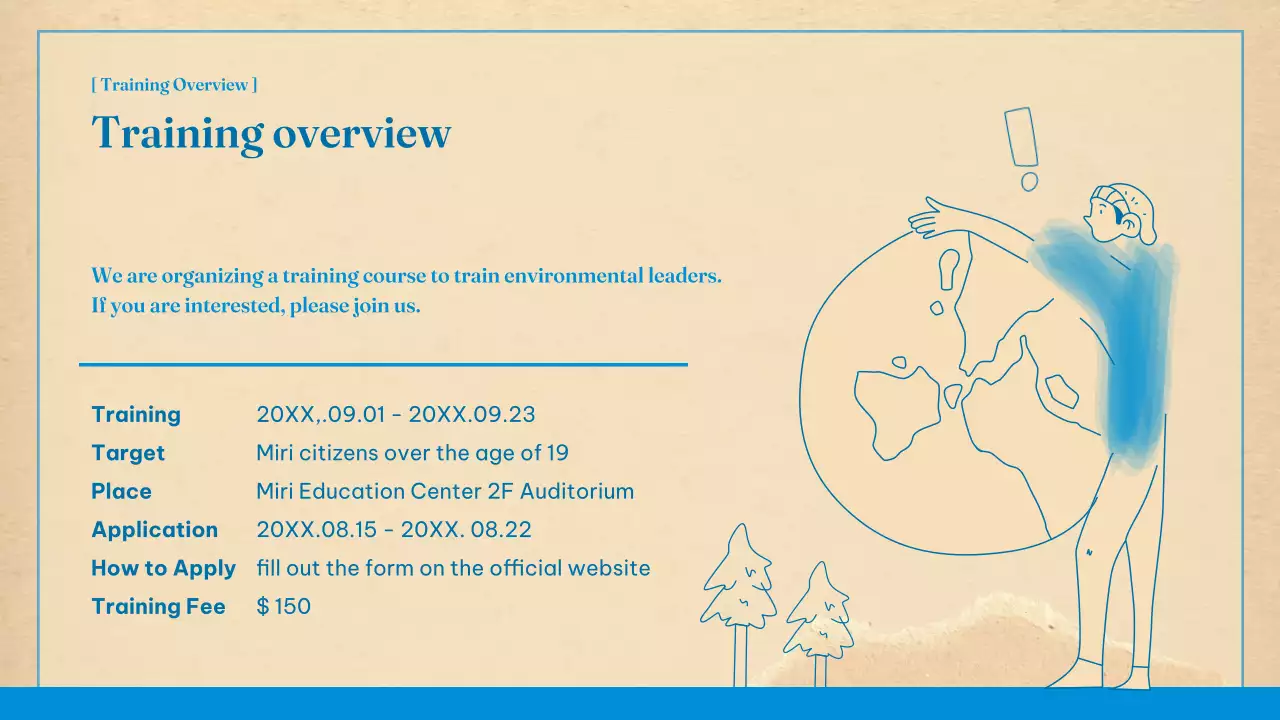 Beige Minimal Environmental Training Announcement Presentation