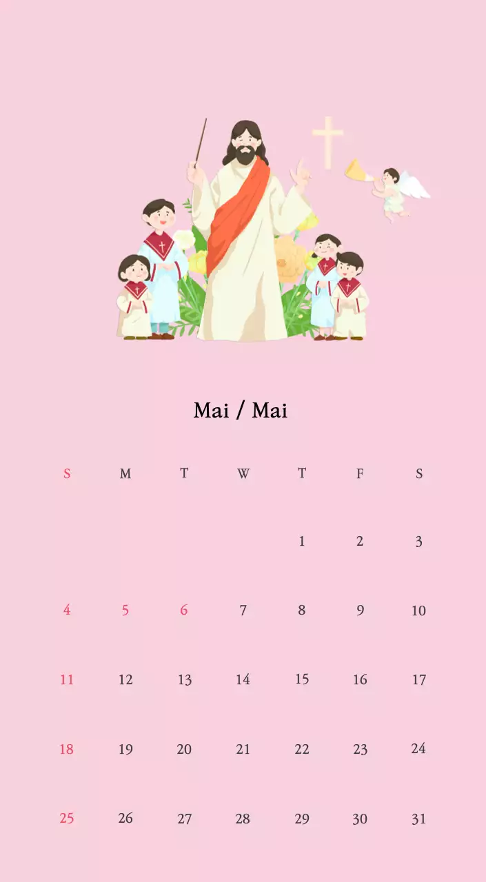 Warme FarbenKirchen mit niedlichen Illustrationen