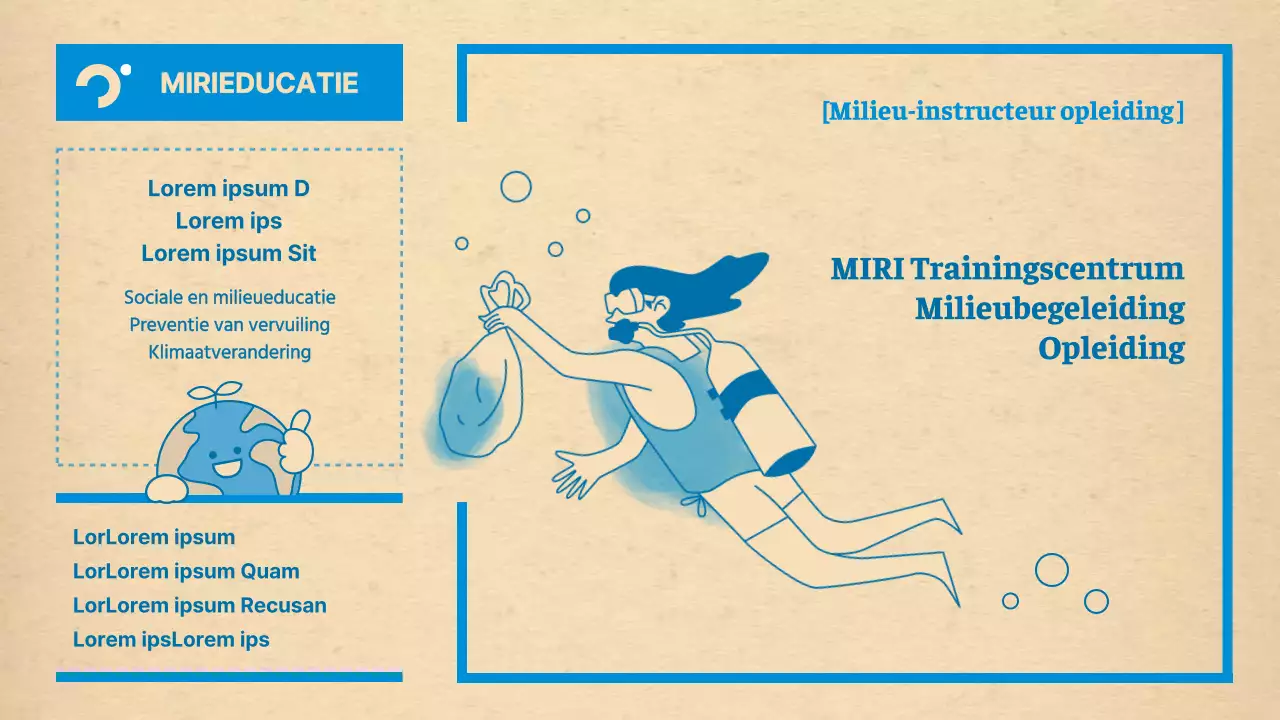 Schone, blauwe en bruine milieumappers