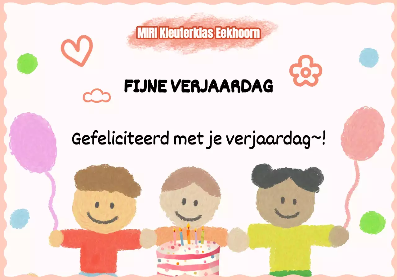 Gelukkige Verjaardag in Roze