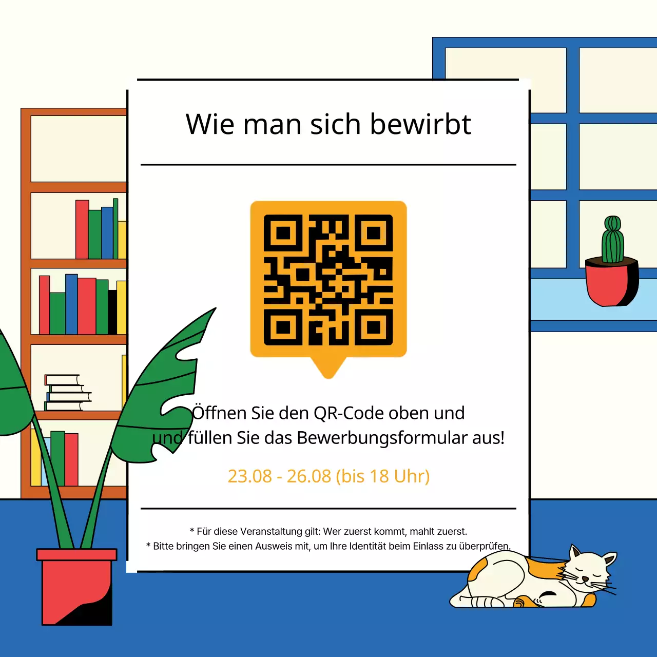 Werbung für eine kitschige gelb-grüne Jugend-Networking-Party