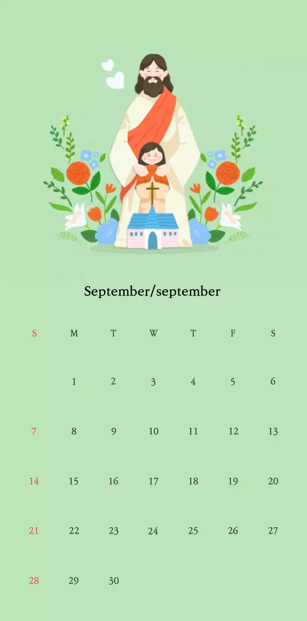 Warme kleurenKerken met schattige illustraties