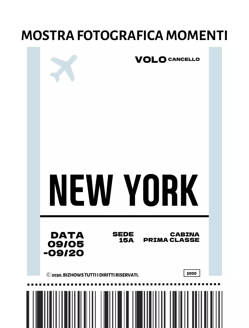 Semplice carta da parati per segnalibri a forma di biglietto aereo