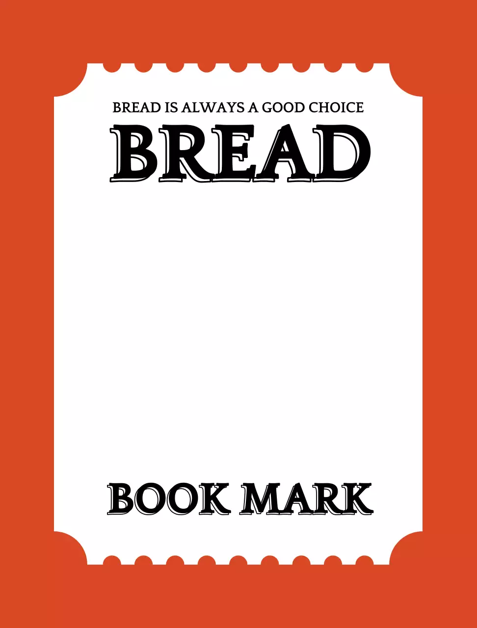 ベーカリーチケット型ブックマークグッズ背景紙