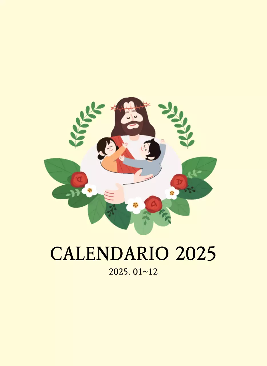 Colores cálidosIglesias con simpáticas ilustraciones