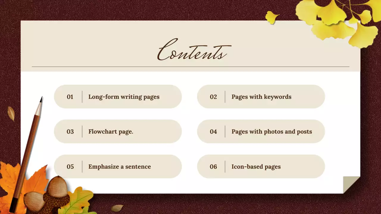 Green Elegant Autumn Presentation