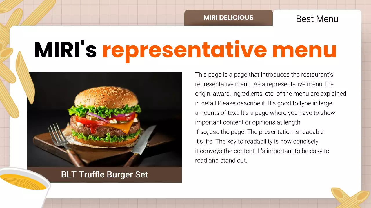 Orange Modern Restaurant Guide Presentation