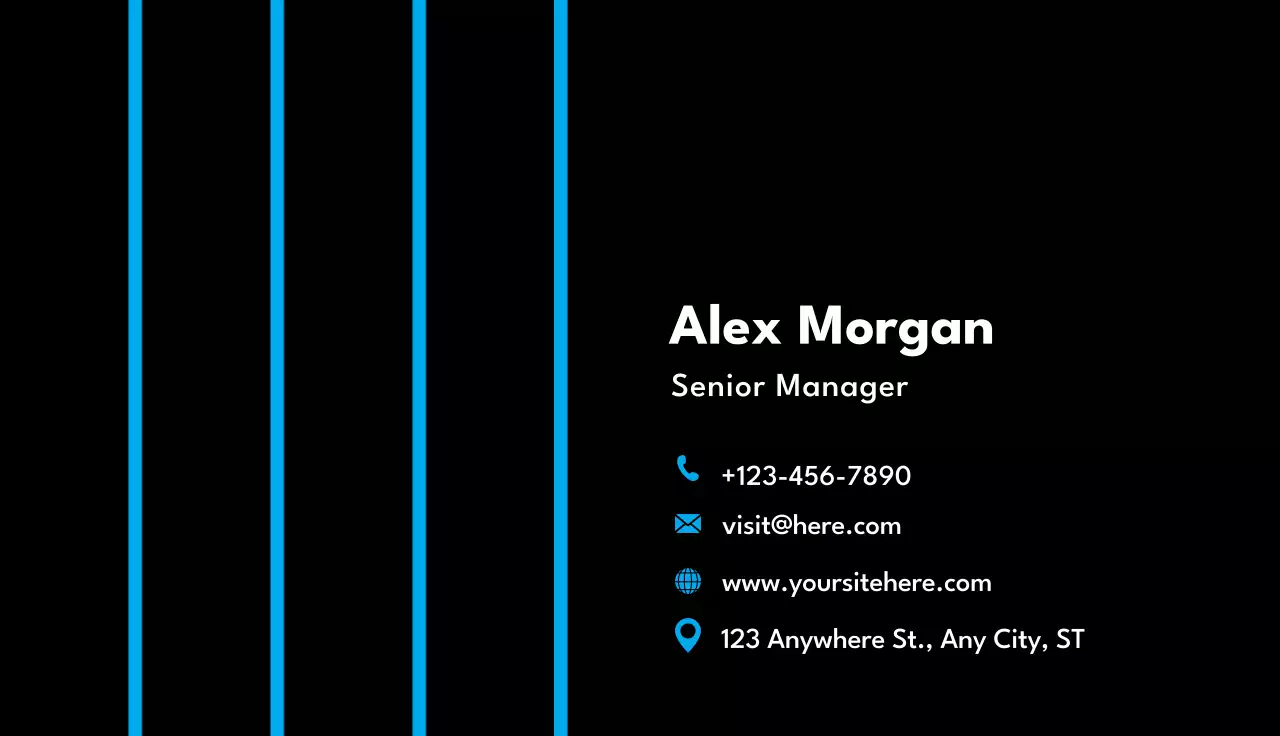 Black Modern Business Card