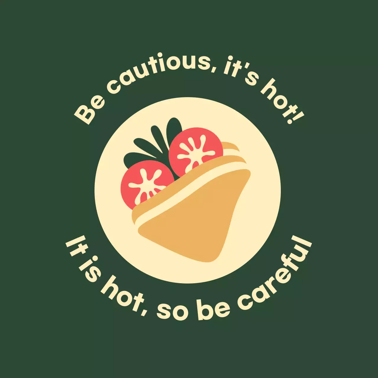 Country Sandwich Sticker in Green