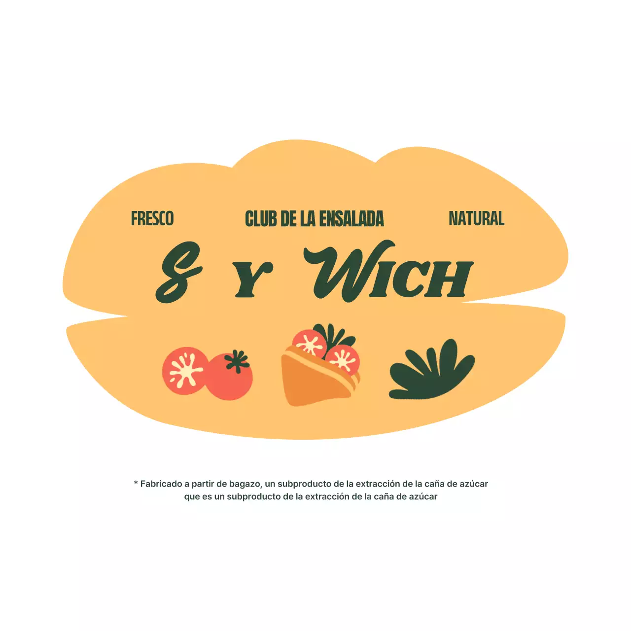 Fiambrera con logotipo de bocadillo en un ambiente natural