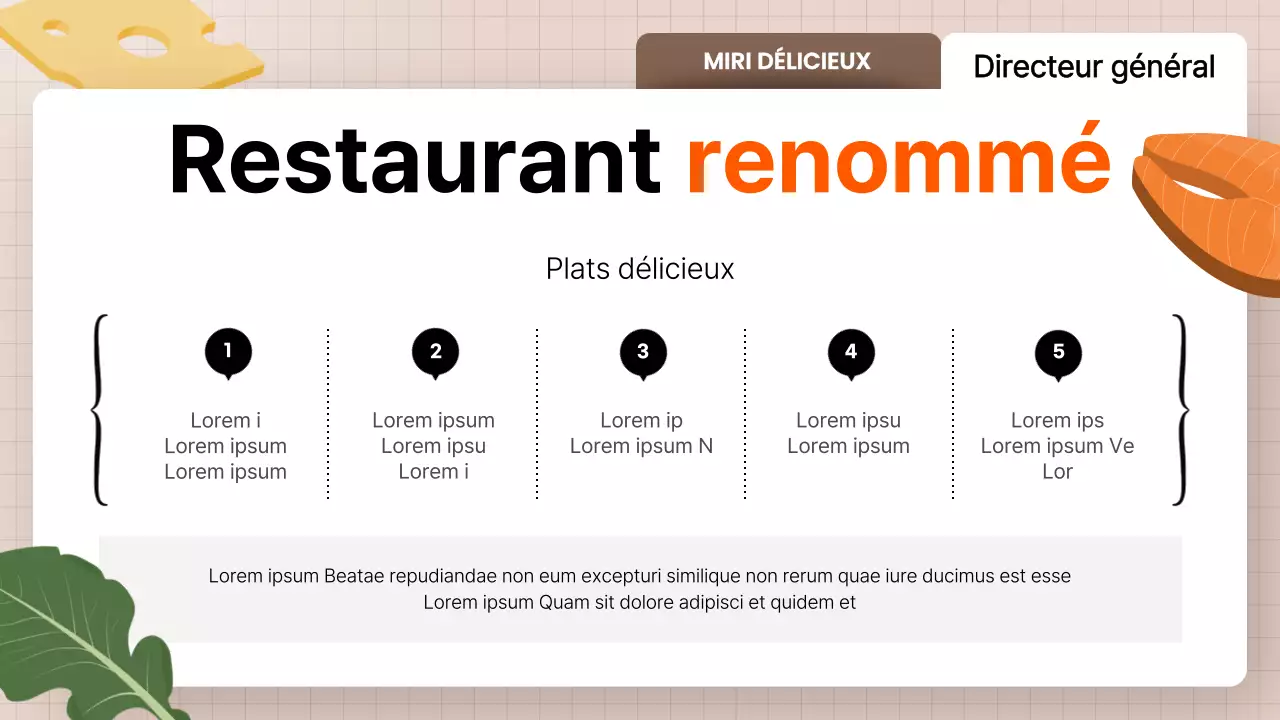 Promouvoir les produits jaunes pour restaurants