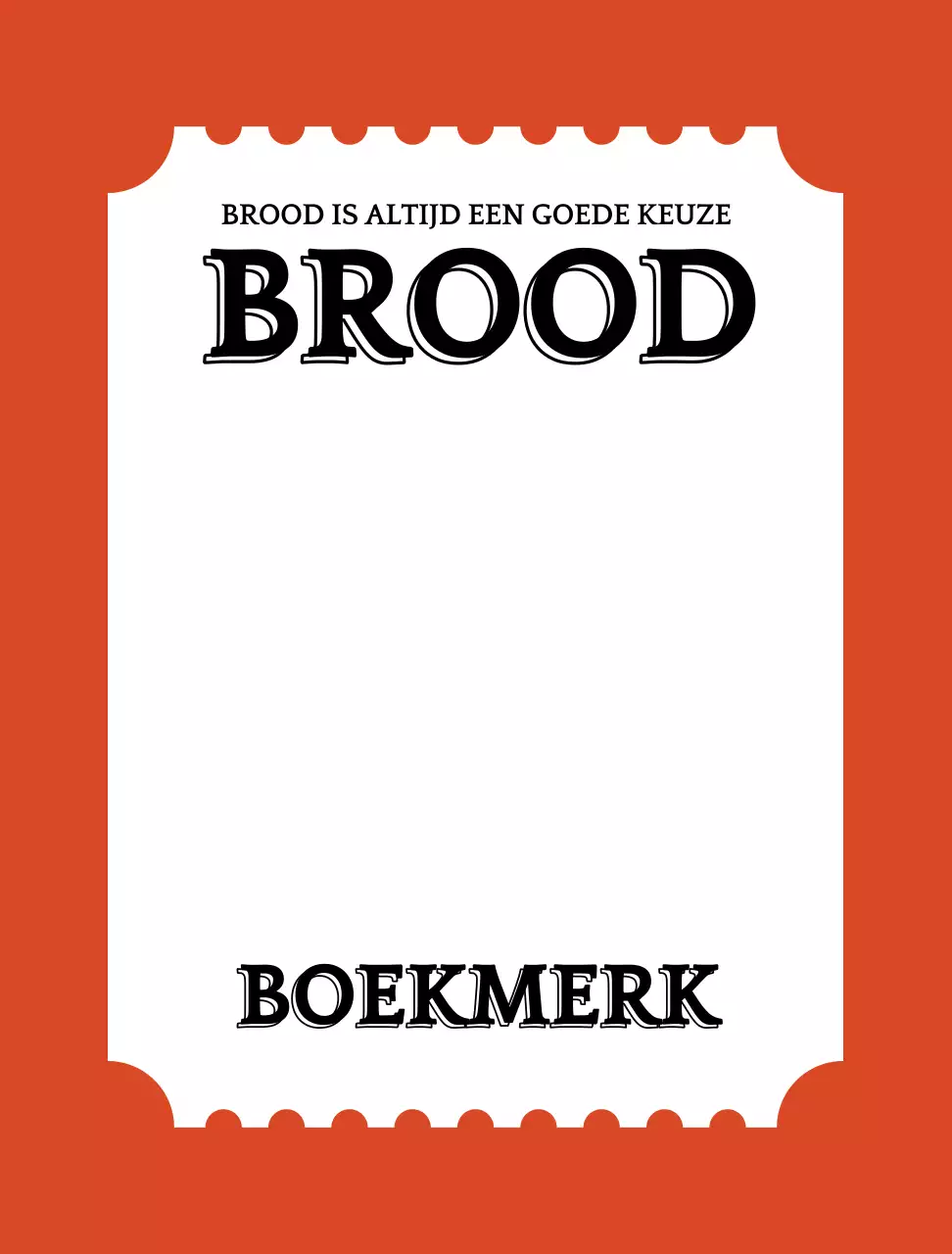 Bakkerij Ticket Bookmark Merchandise Behang