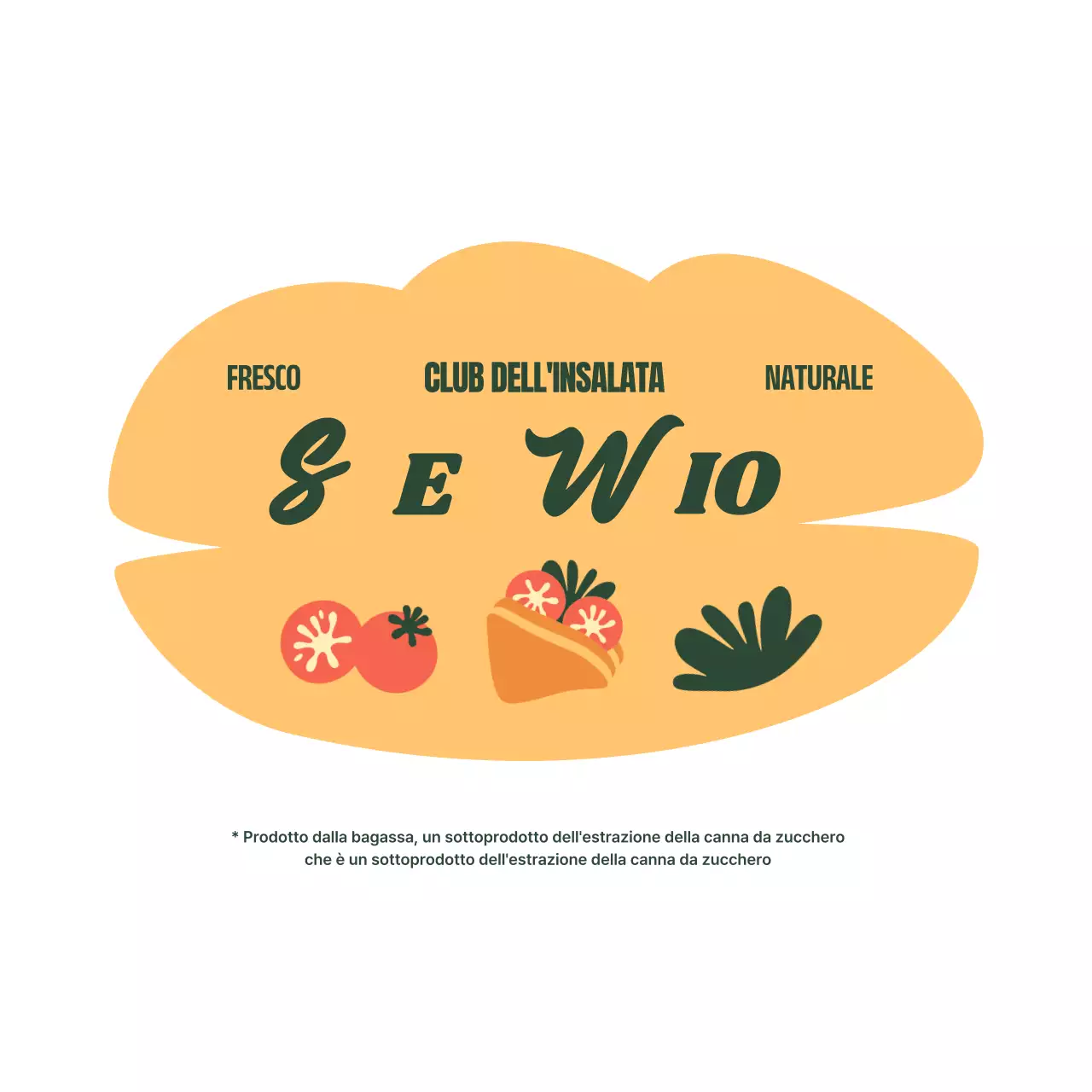 Scatola per il pranzo con logo Sandwich in stile naturale